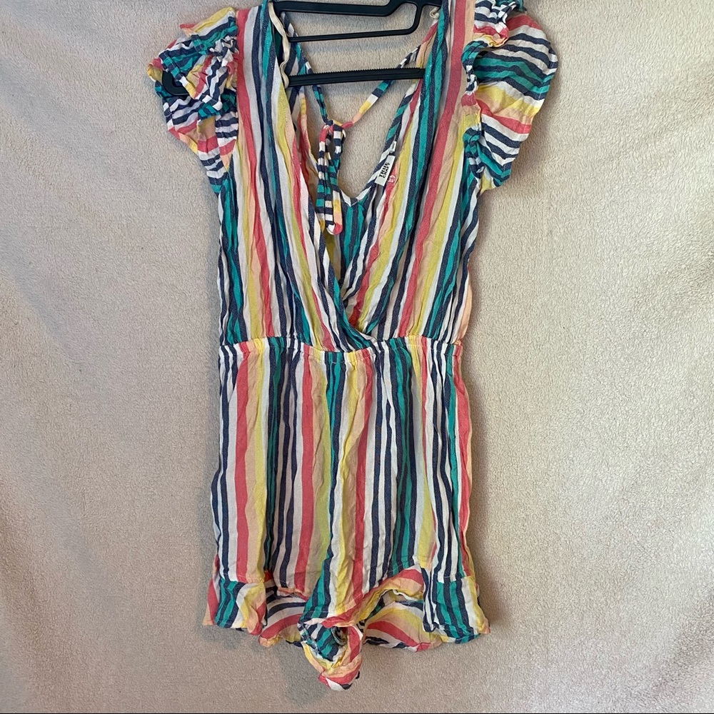 Stripped Flowy Romper